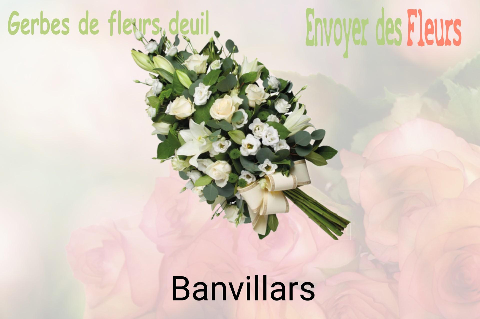 Gerbe de fleurs de deuil livrée à Banvillars